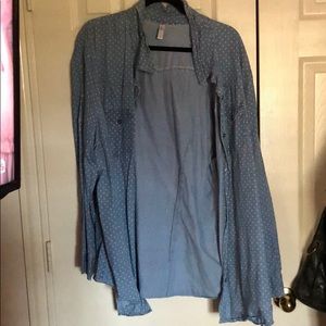 Denim button up blouse